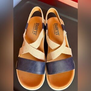 Born Women's Sandals - Dark Blue and Beige